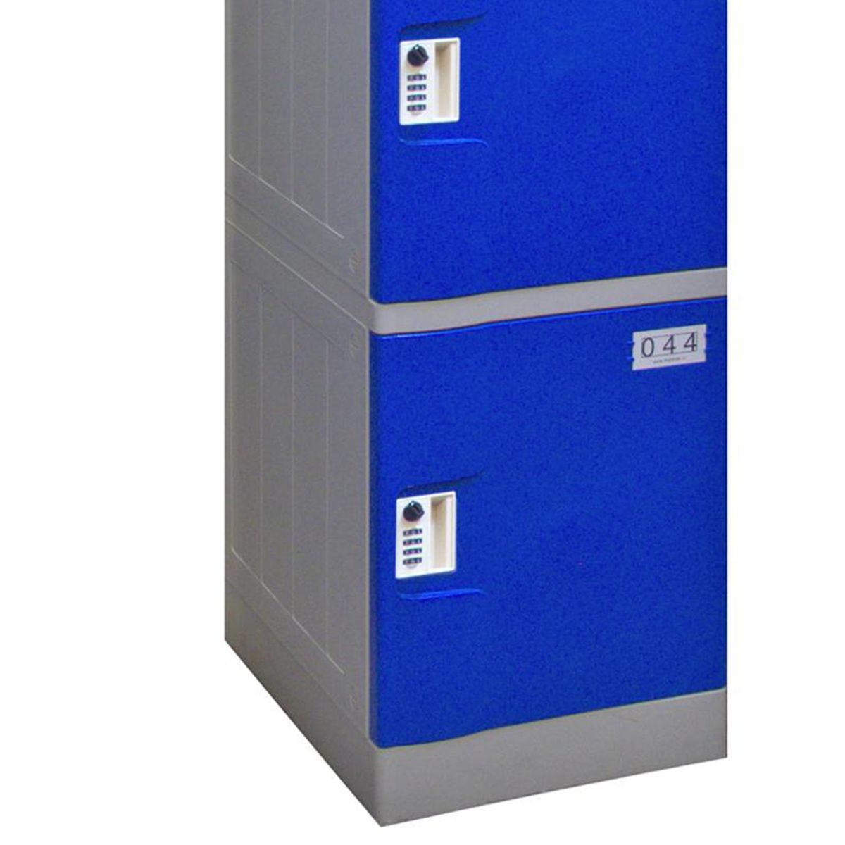 MALETEK - Locker Plástico Abs con Llave 4 Puerta(s) 4 Repisa(s) 38x194x38 cm Azul