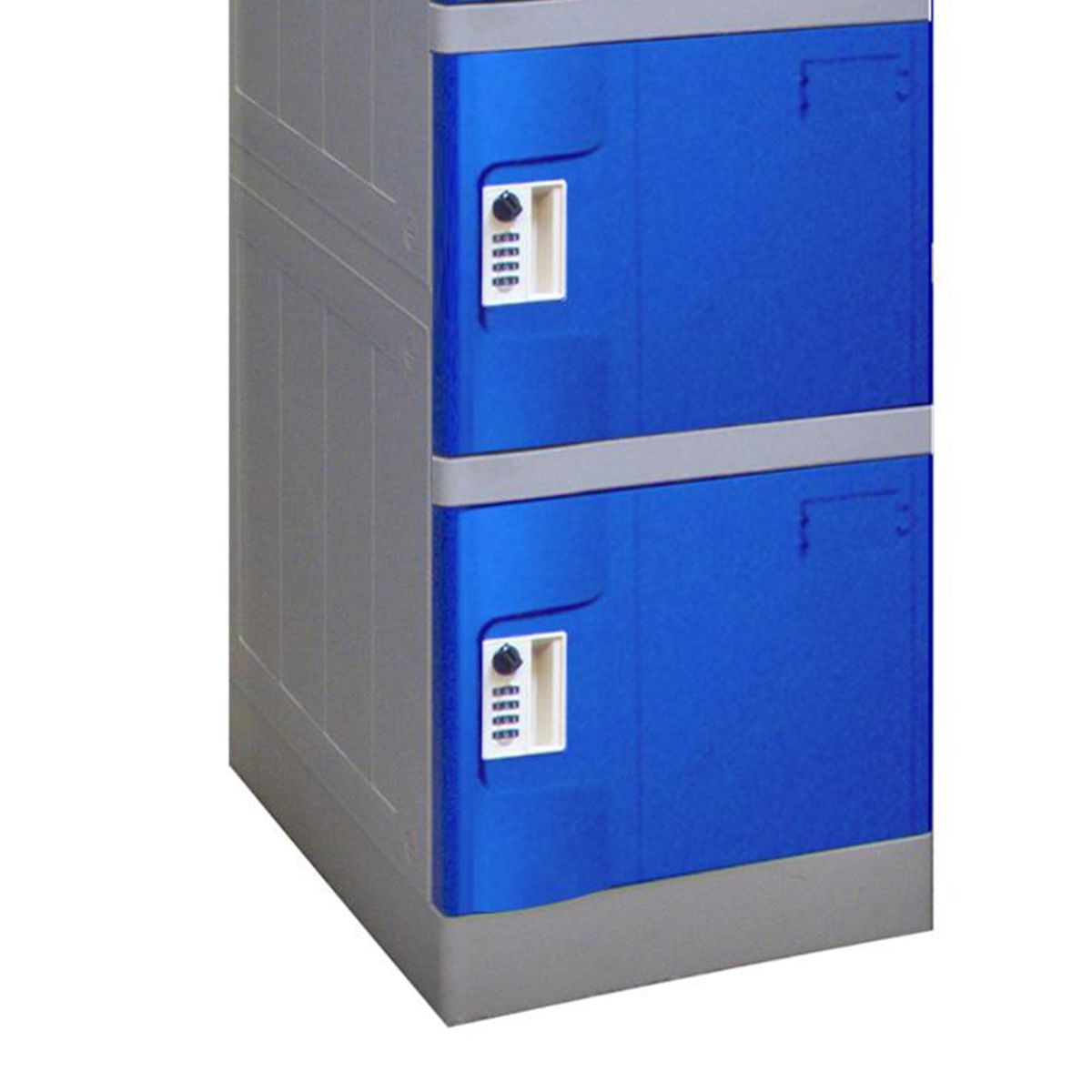 MALETEK - Locker Plástico Abs con Llave 6 Puerta(s) 38x194x38 cm Azul