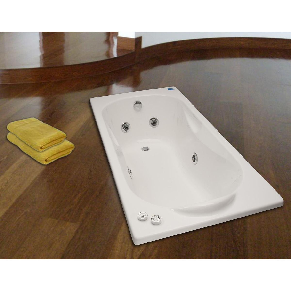 NORGLAS - Tina 160cm x 75cm  hidromasaje Akros 5 jets izquierda norglas