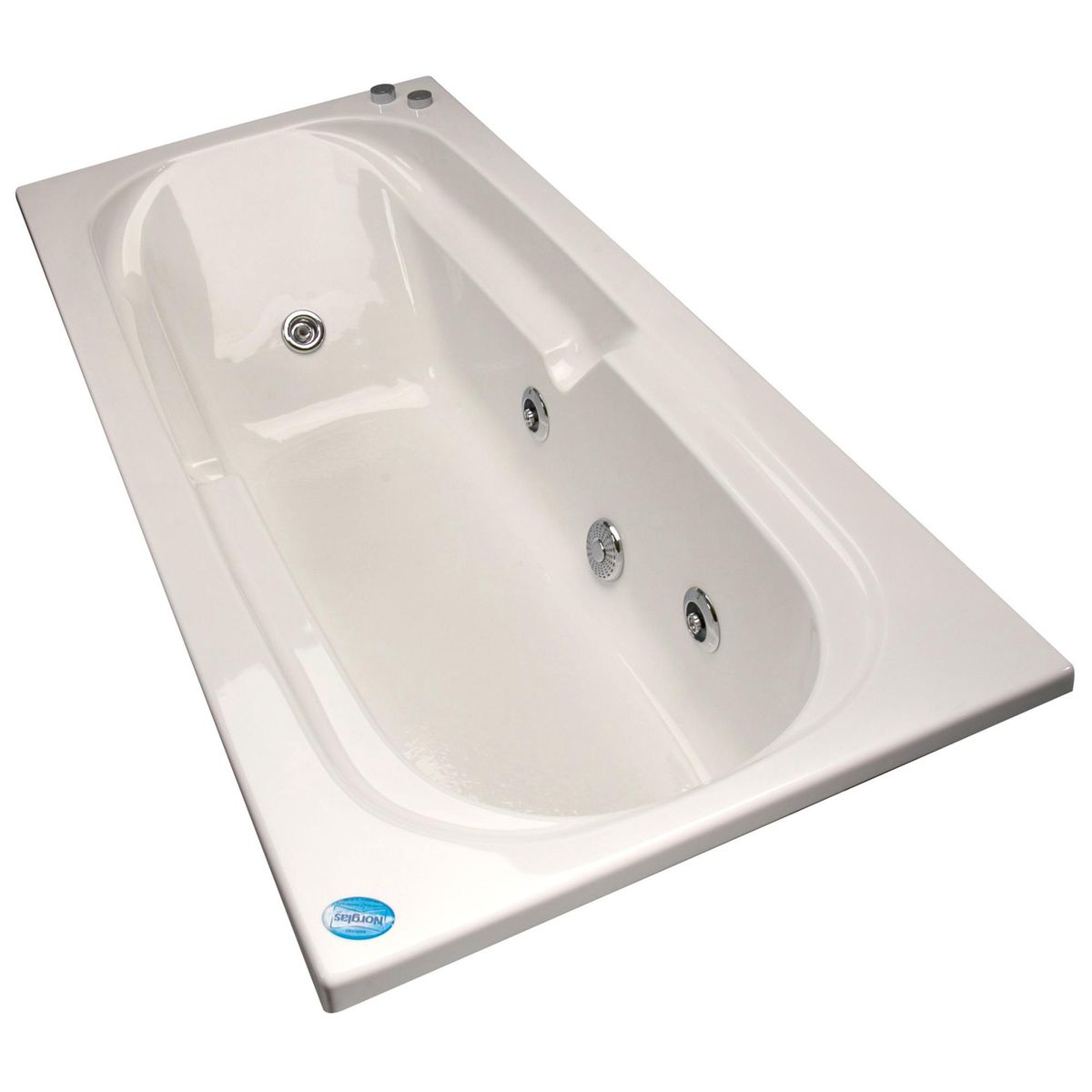 NORGLAS - Tina 170cm x 75cm  hidromasaje Athos 5 jets derecha norglas
