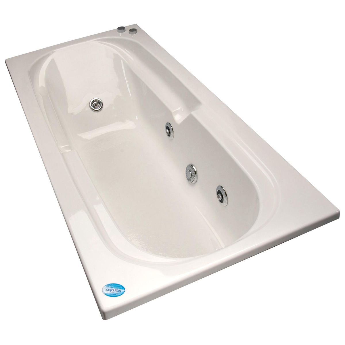 NORGLAS - Tina 170cm x 75cm  hidromasaje Athos 5 jets izquierda norglas