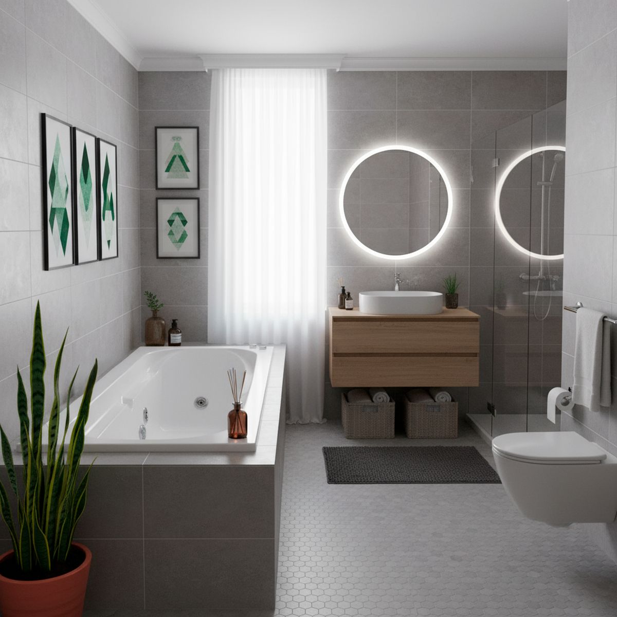 NORGLAS - Tina 170cm x 75cm  hidromasaje Athos 5 jets izquierda norglas