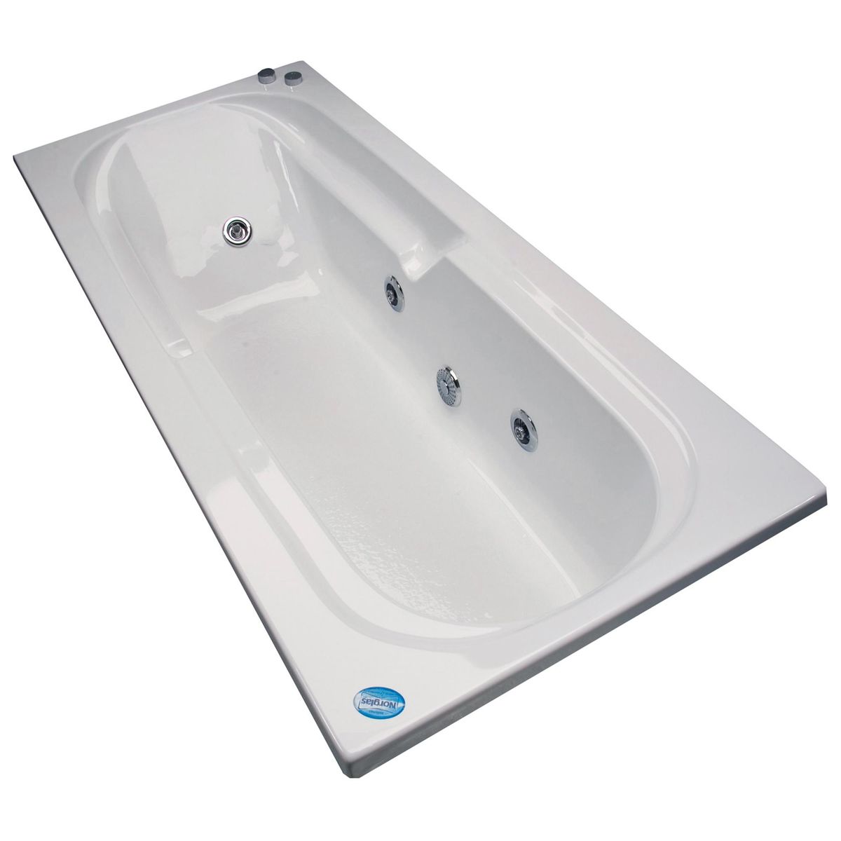 NORGLAS - Tina 170cm x 80cm  hidromasaje Syros 5 jets derecha norglas