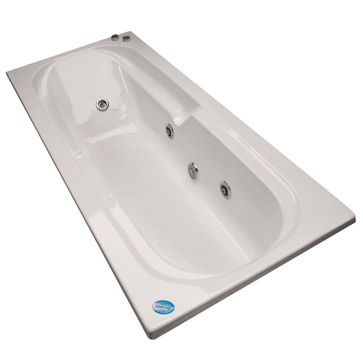NORGLAS - Tina 170cm x 80cm  hidromasaje Syros 5 jets izquierda norglas