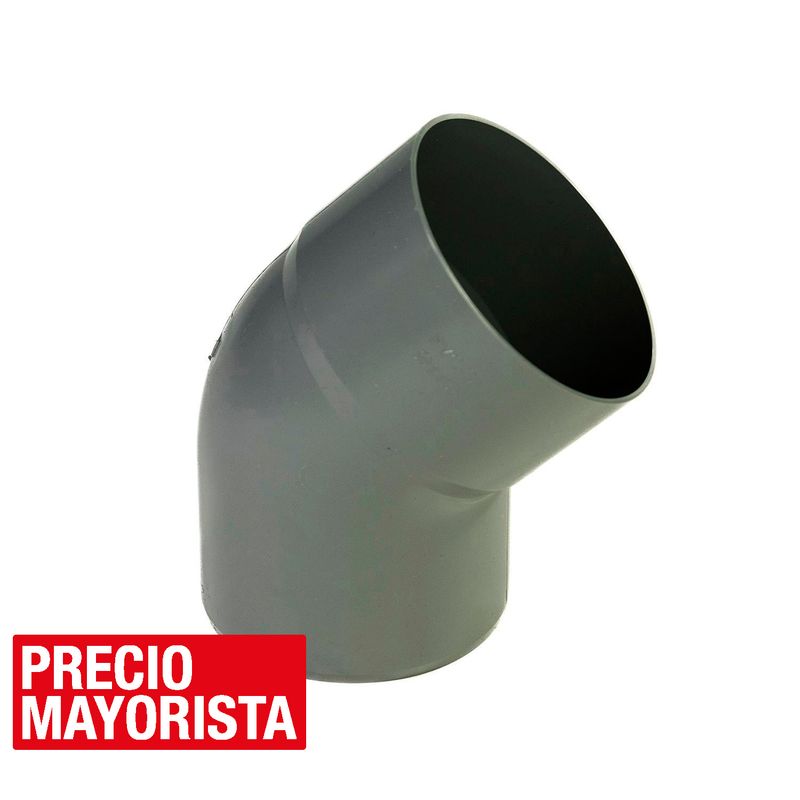 VINILIT - Codo 45o PVC-S Cementar 110mm Gris 1u