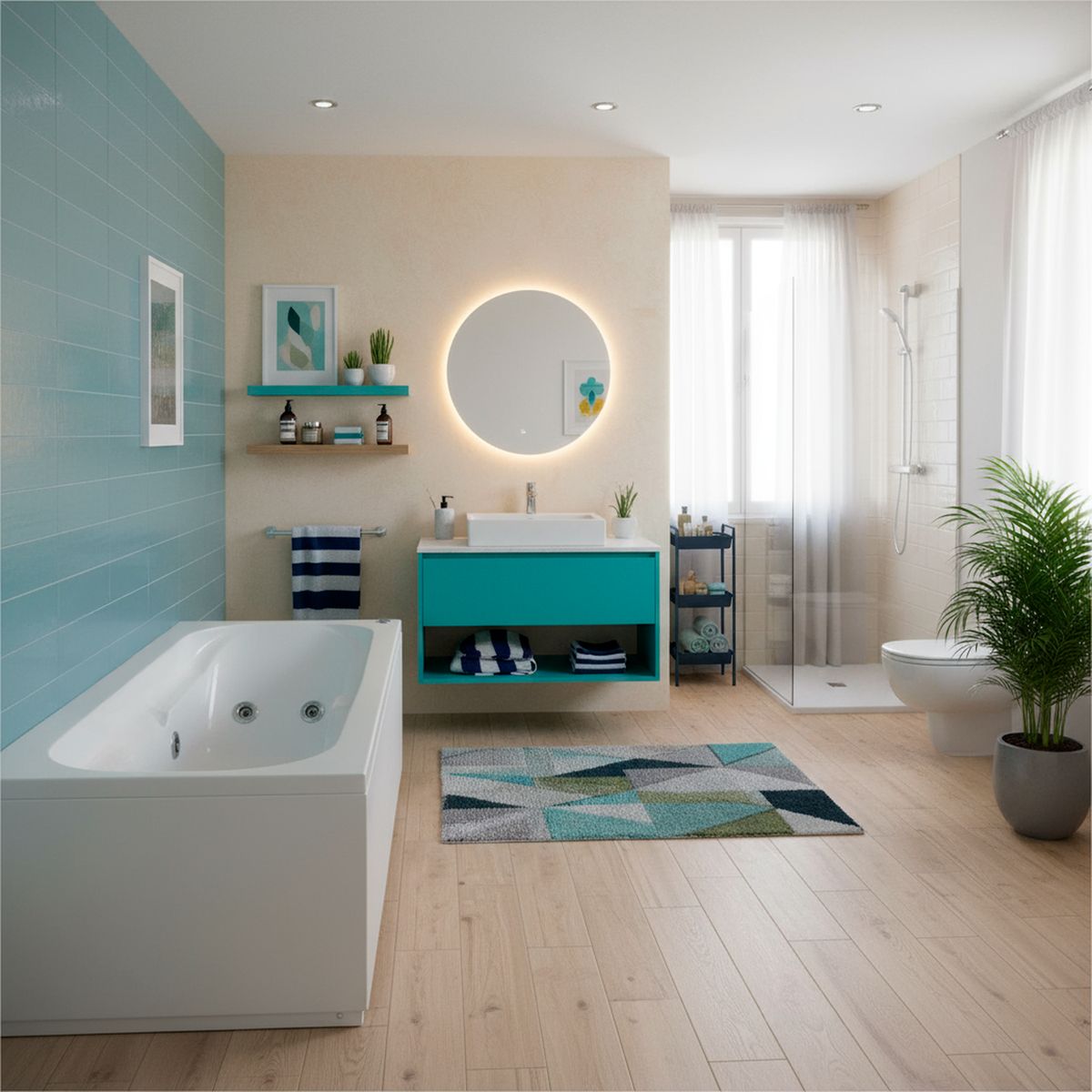 NORGLAS - Tina 180cm x 80cm  hidromasaje Mylos 6 jets izquierda norglas