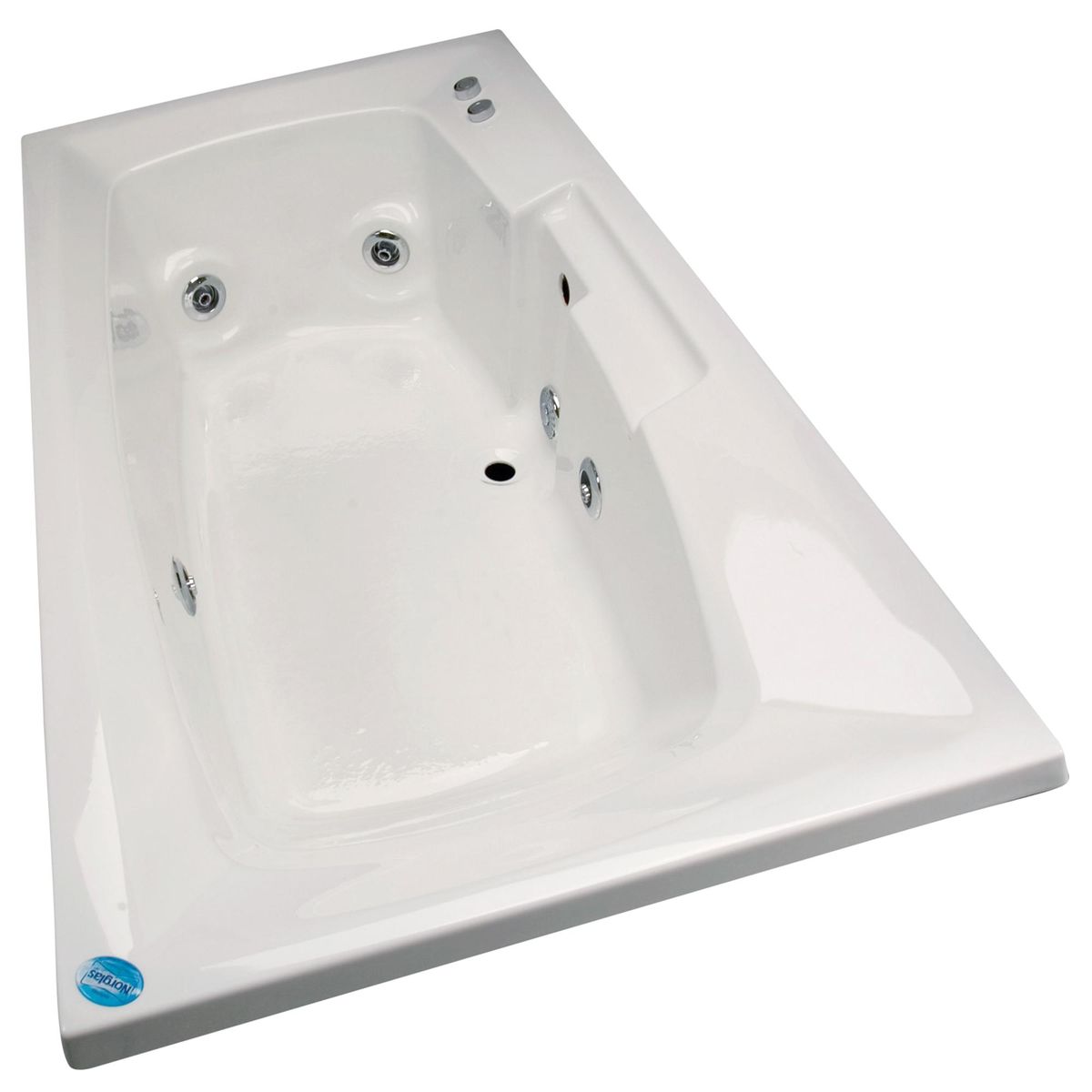 NORGLAS - Tina 181cm x 90cm  hidromasaje Epiro 5 jets izquierda norglas