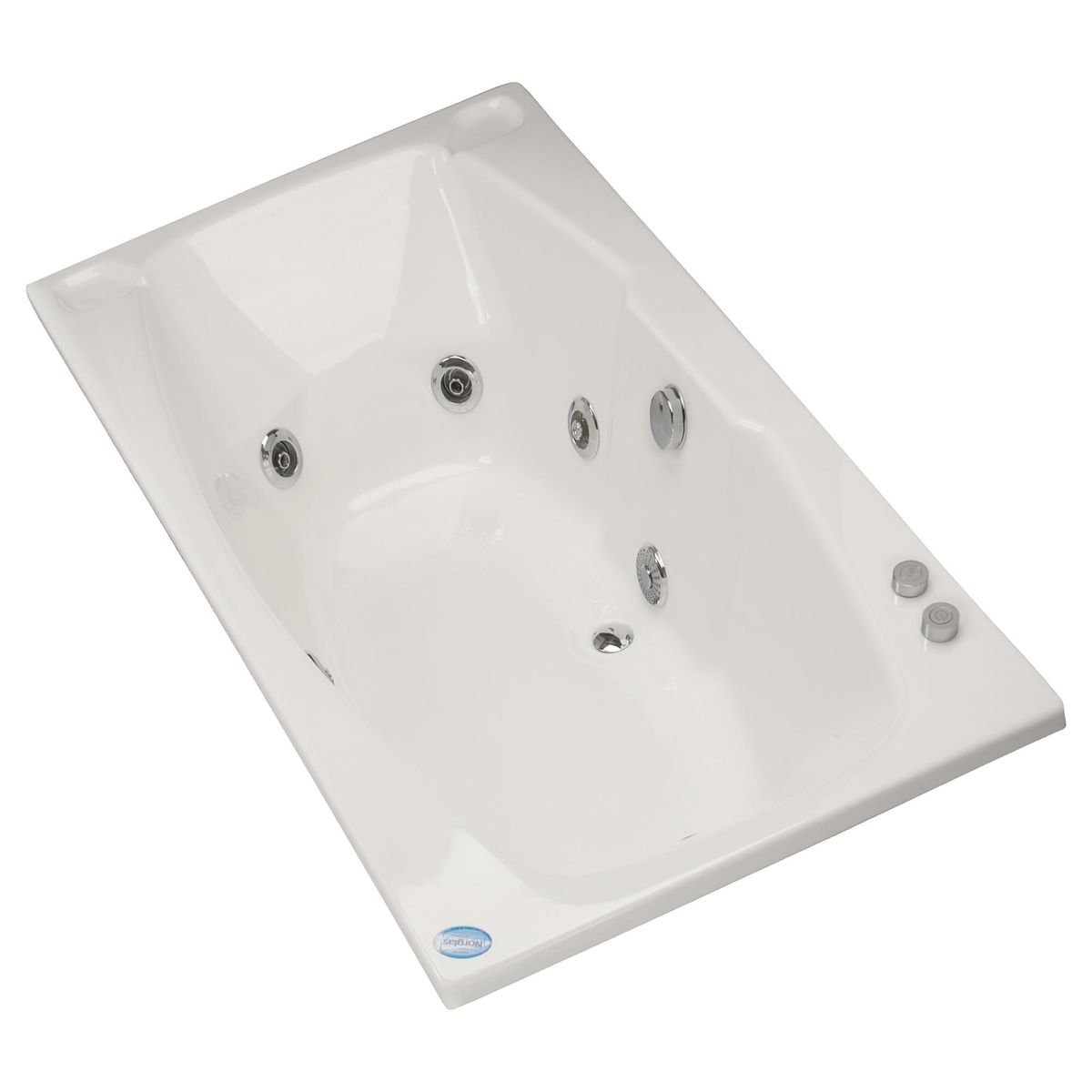 NORGLAS - Tina 163cm x 82cm  hidromasaje Pireo 5 jets derecha norglas