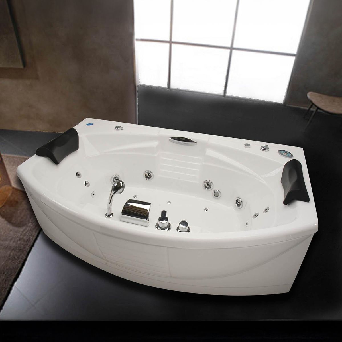 NORGLAS - Tina 183cm x 122cm  hidromasaje Arcadia full 8 jets derecha norglas