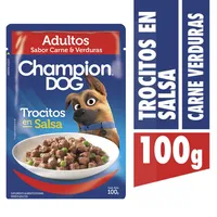 Alimento húmedo para perro adulto 100 gr carne y vegetales