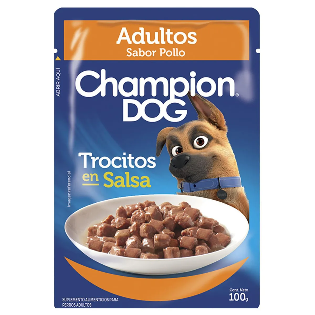 CHAMPION DOG - Alimento húmedo para perro adulto 100 gr pollo
