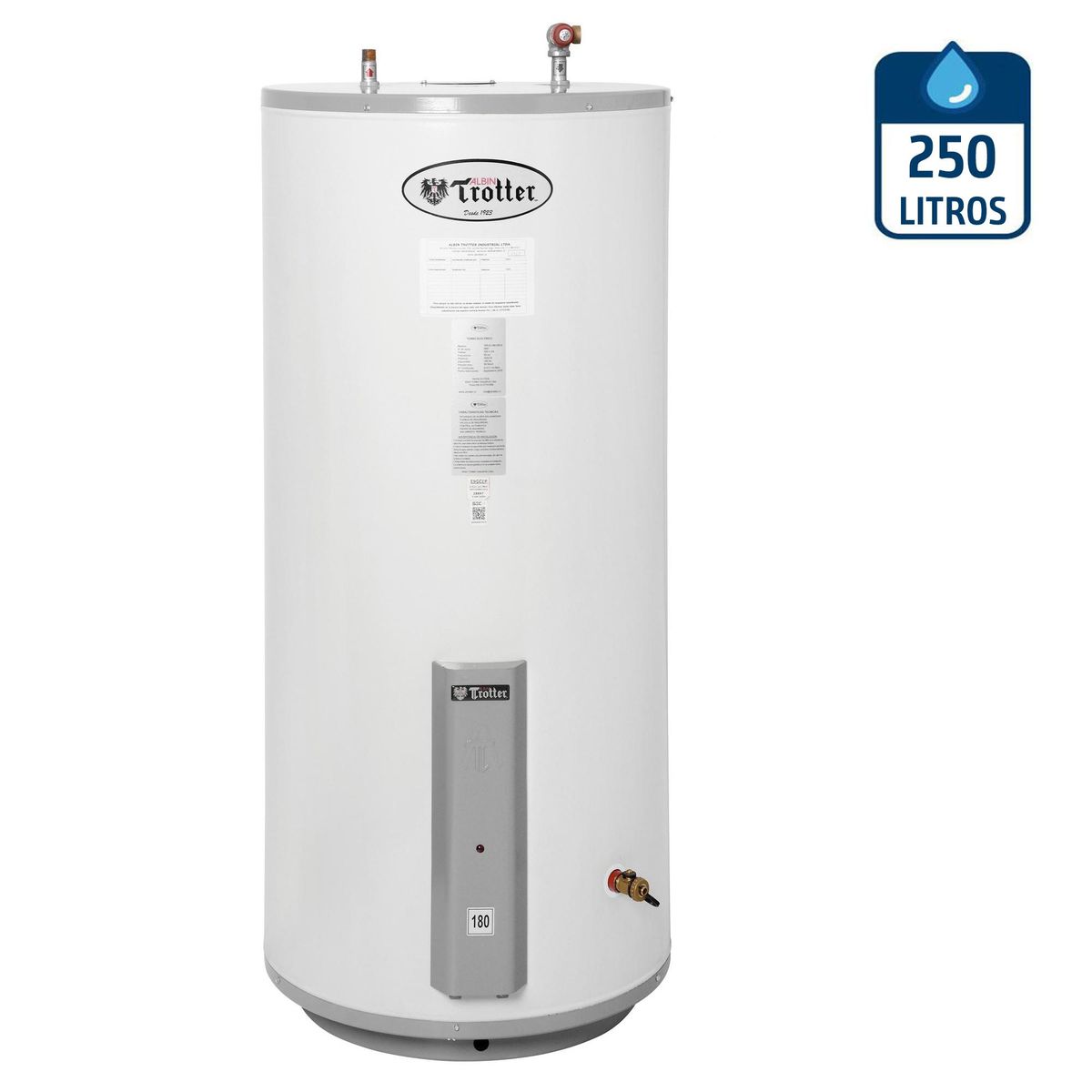 TROTTER INDUSTRIAL - Termo ATI Eléctrico 250 Litros 6 kW de Muro