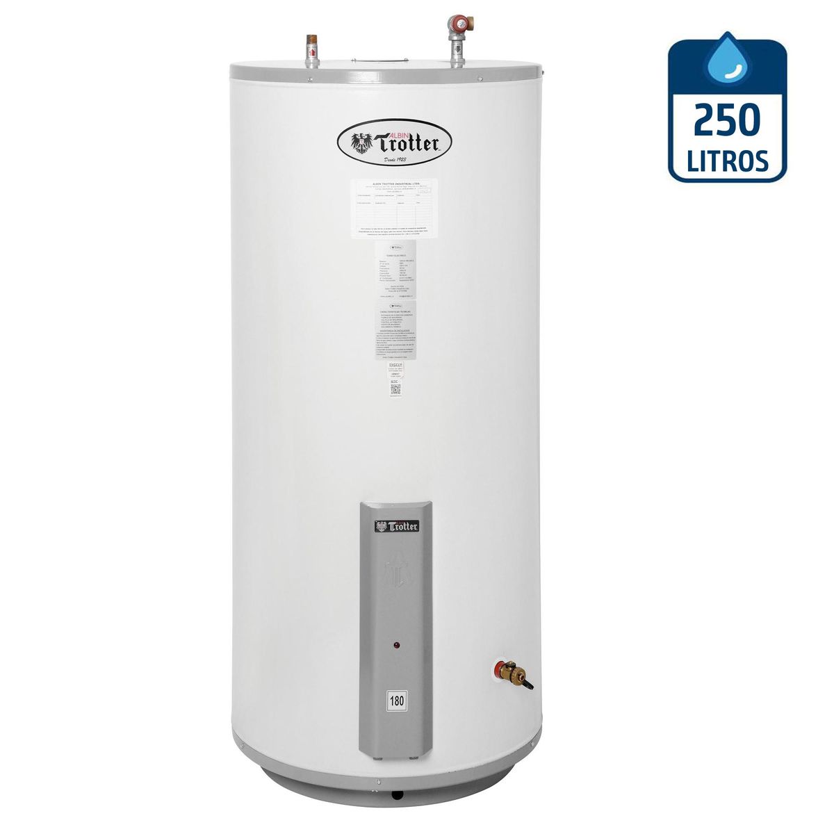 TROTTER INDUSTRIAL - Termo ATI Eléctrico 250 Litros 9 kW de Muro