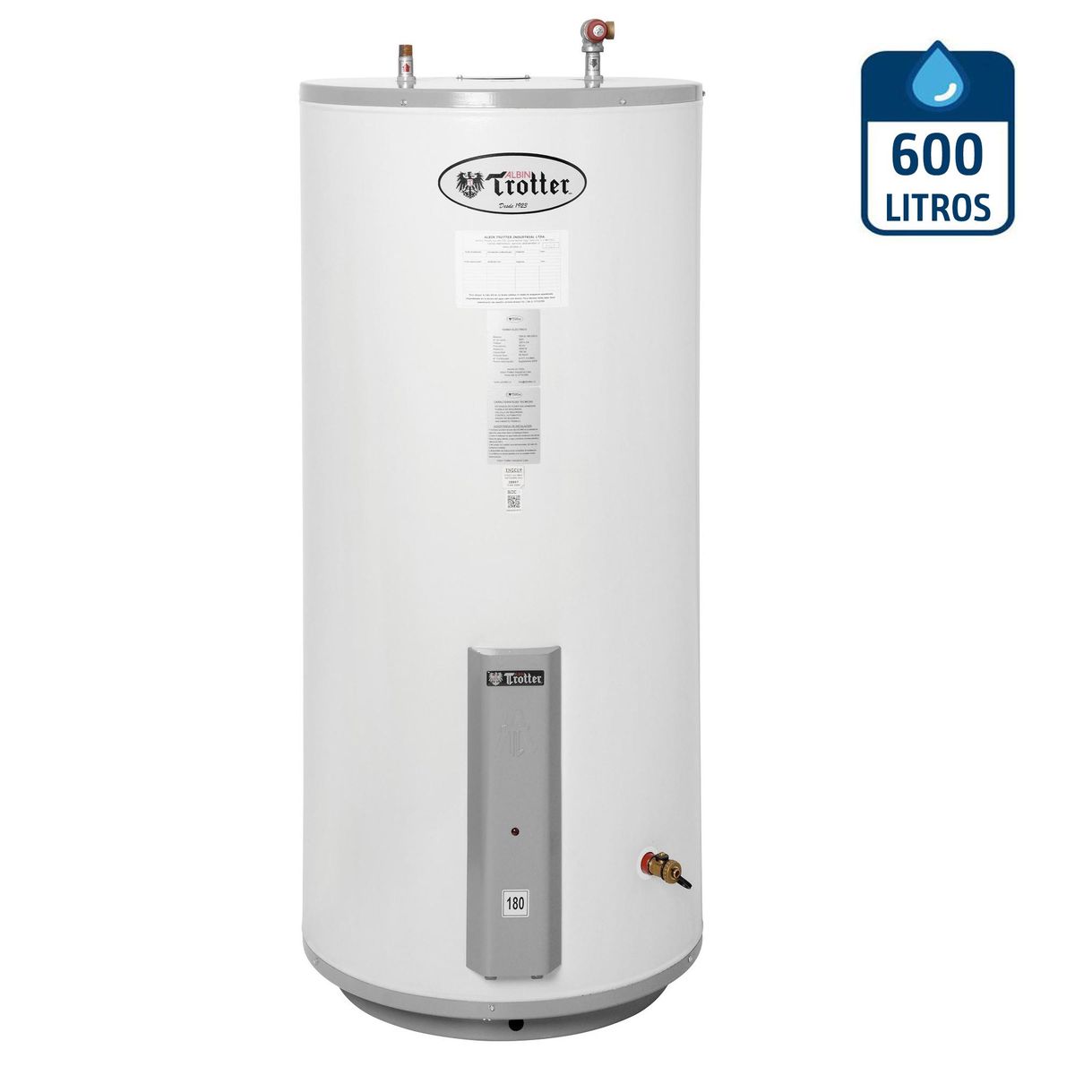 TROTTER INDUSTRIAL - Termo AT Eléctrico 600 Litros 6 kW de Muro