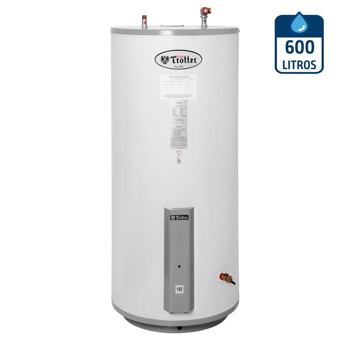 TROTTER INDUSTRIAL - Termo AT Eléctrico 600 Litros 9 kW de Muro