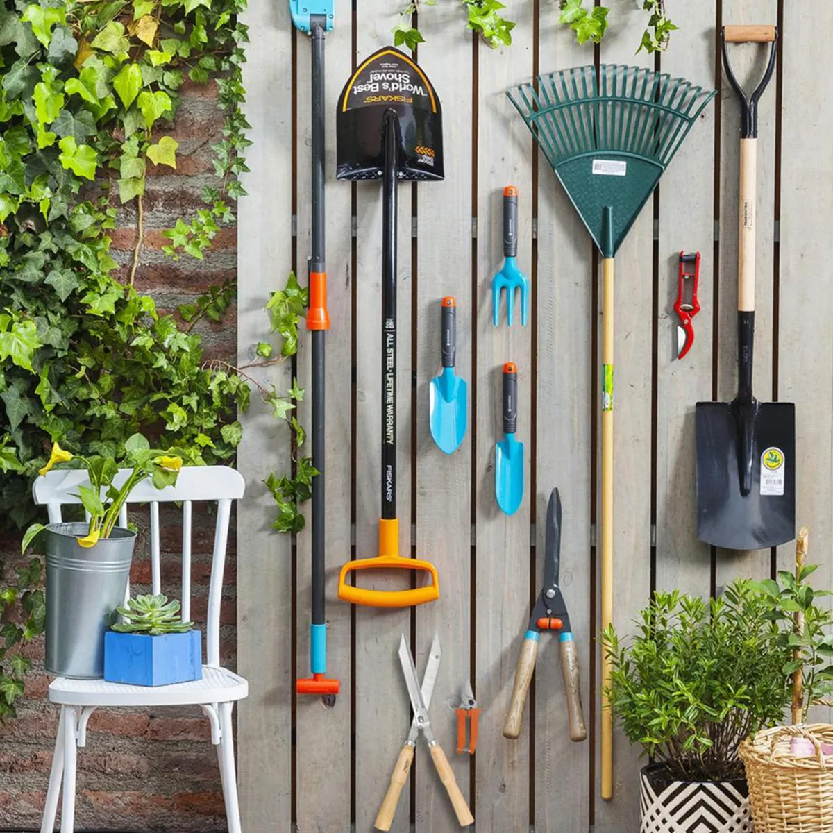 ERGO - Tijera bypass para jardín de metal rojo