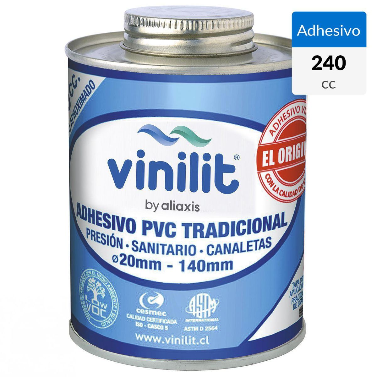 VINILIT - Adhesivo Tradicional para PVC 240cc