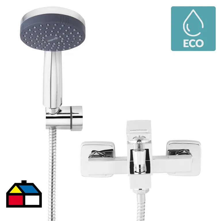 Monomando Tina Ducha Quadro Cromado | Sodimac Chile