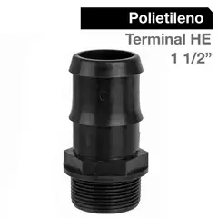 HOFFENS - Terminal Polietileno HE 1 1/2" Negro 1u