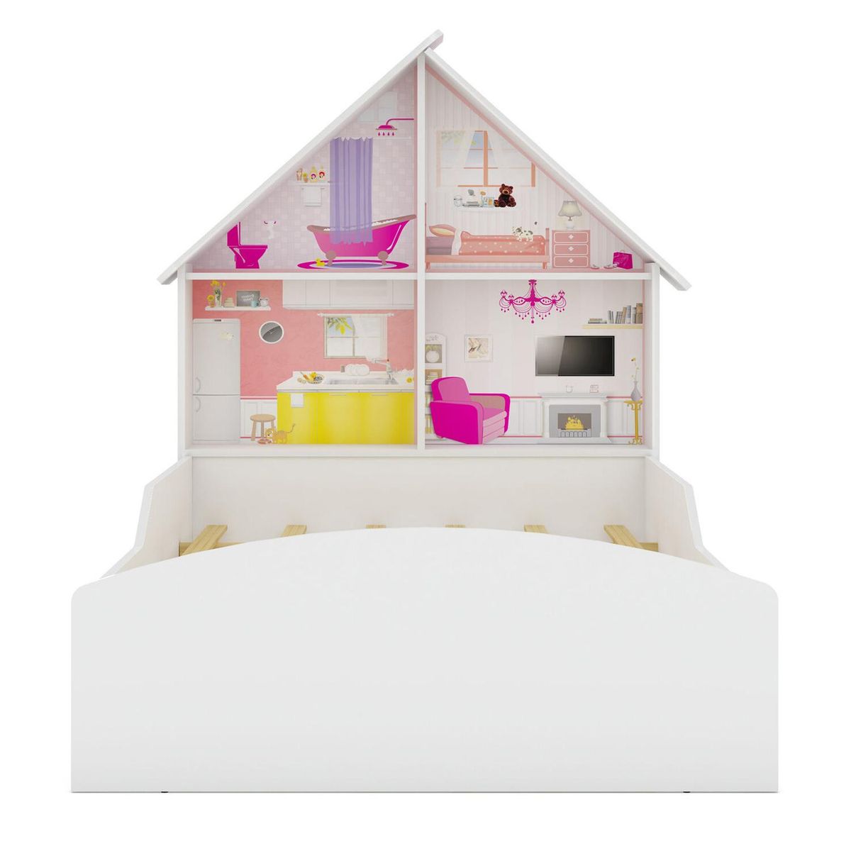 DECOCASA - Cama Especial Infantil Casa Blanco