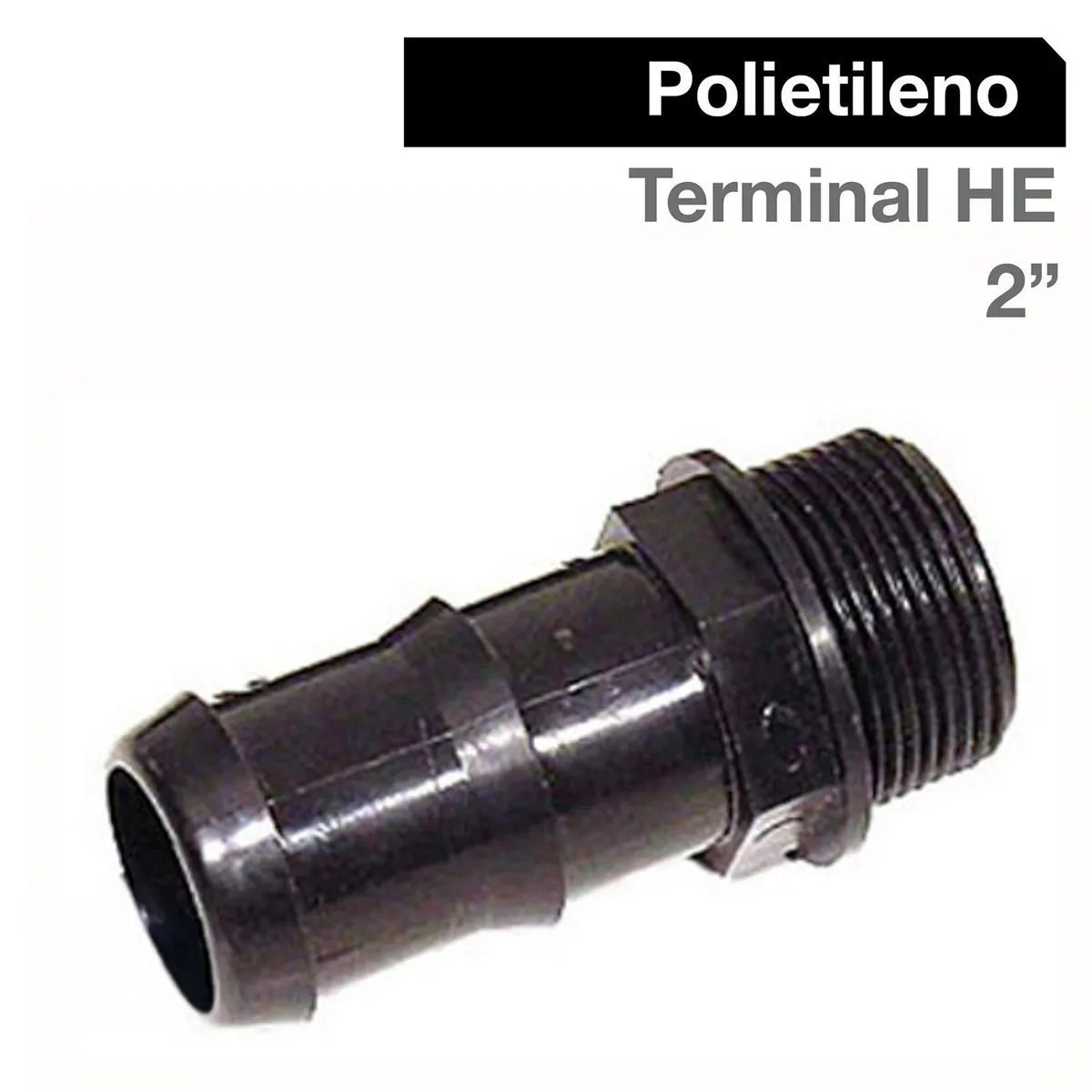 HOFFENS - Terminal Polietileno HE 2" Negro 1u