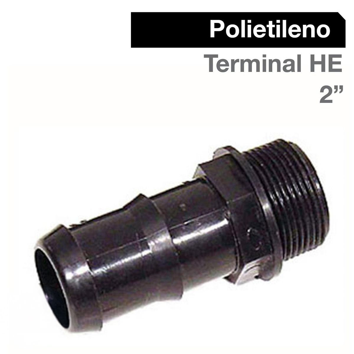 HOFFENS - Terminal Polietileno HE 2" Negro 1u