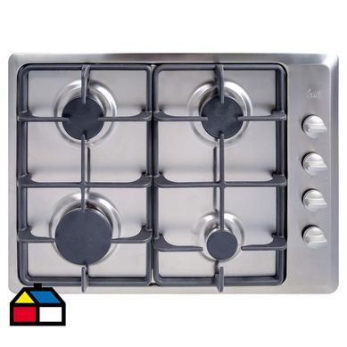 Encimera a gas 4 quemadores silver