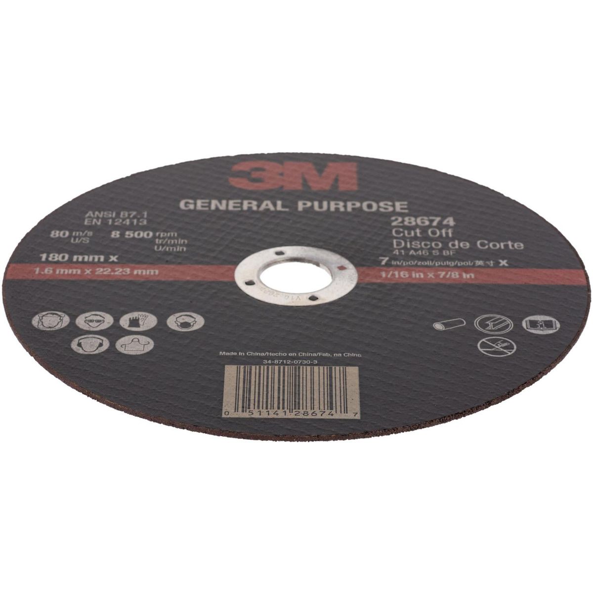 3M - Disco de corte universal 7" acero