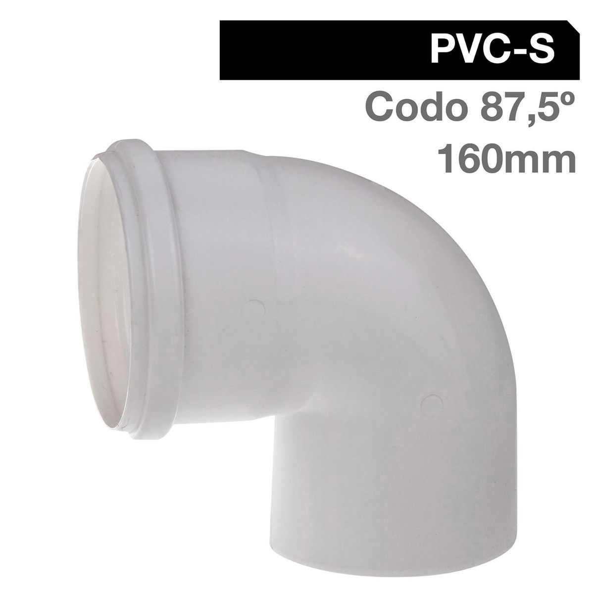 TIGRE - Codo 87,5o PVC-S Bco c/goma 160mm Blanco 1u