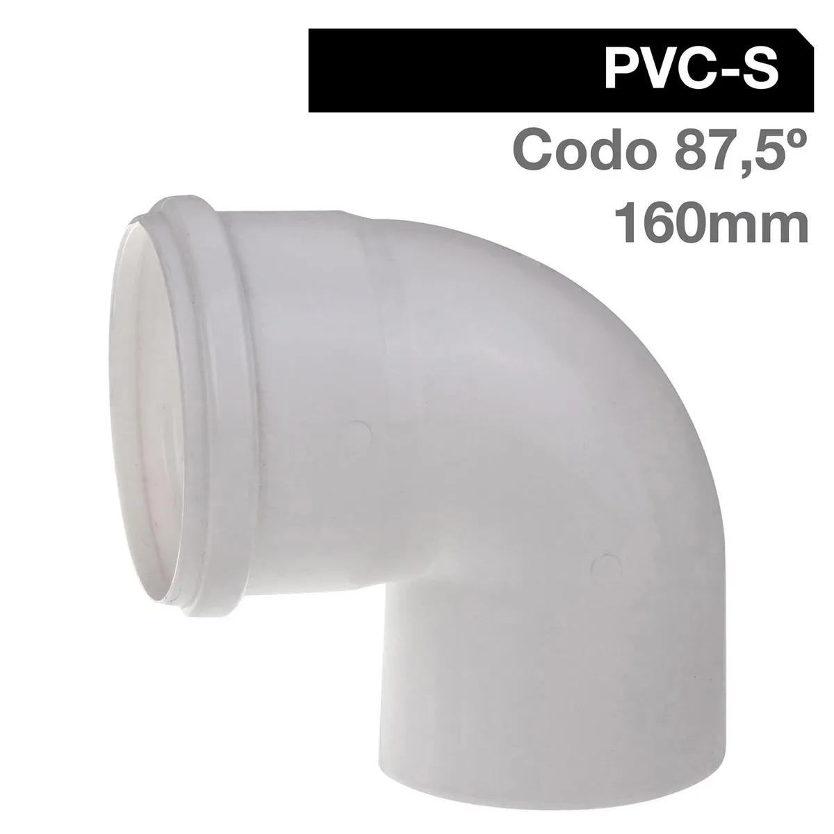 TIGRE - Codo 87,5o PVC-S Bco c/goma 160mm Blanco 1u
