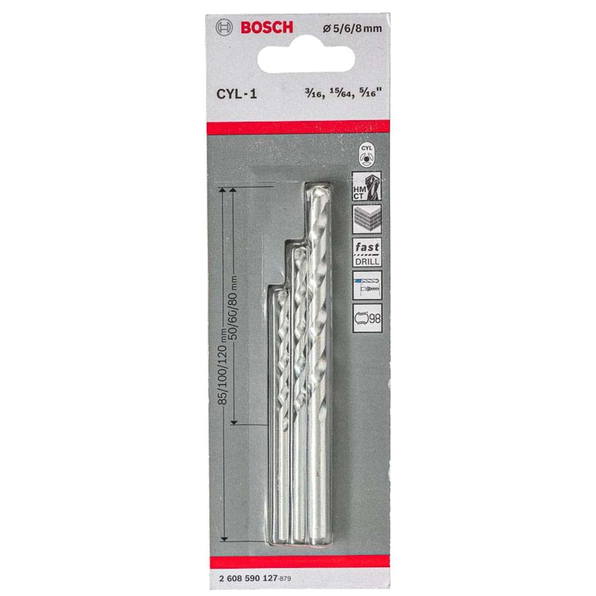 BOSCH - Set de brocas para concreto 3 unidades