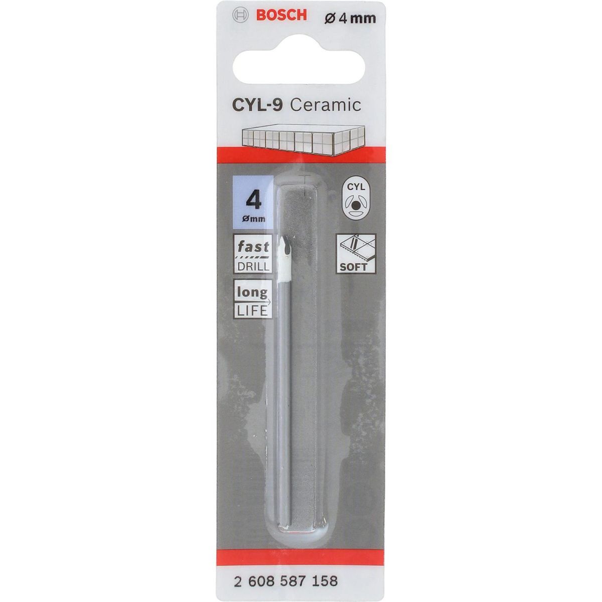 BOSCH - Broca para cerámica 70 mm 4 mm