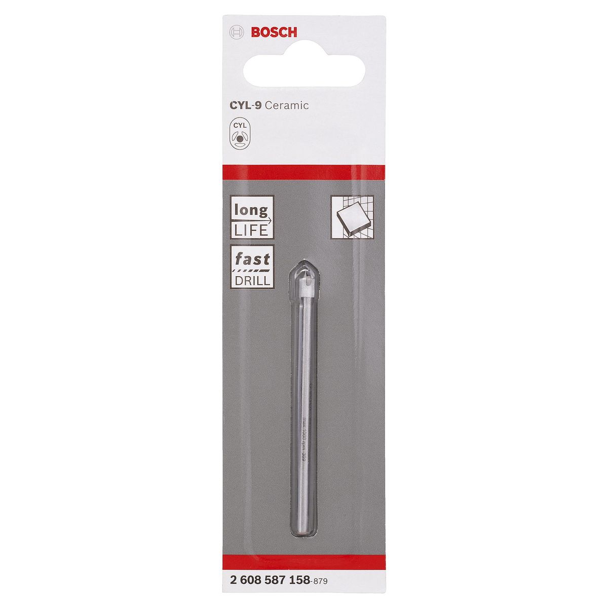 BOSCH - Broca para cerámica 80 mm 6 mm