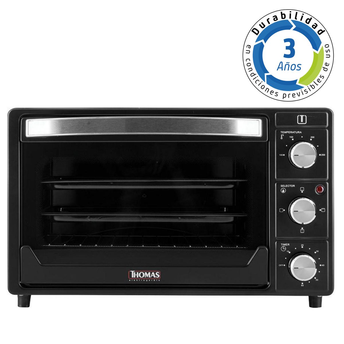 THOMAS - Horno eléctrico 25 litros negro