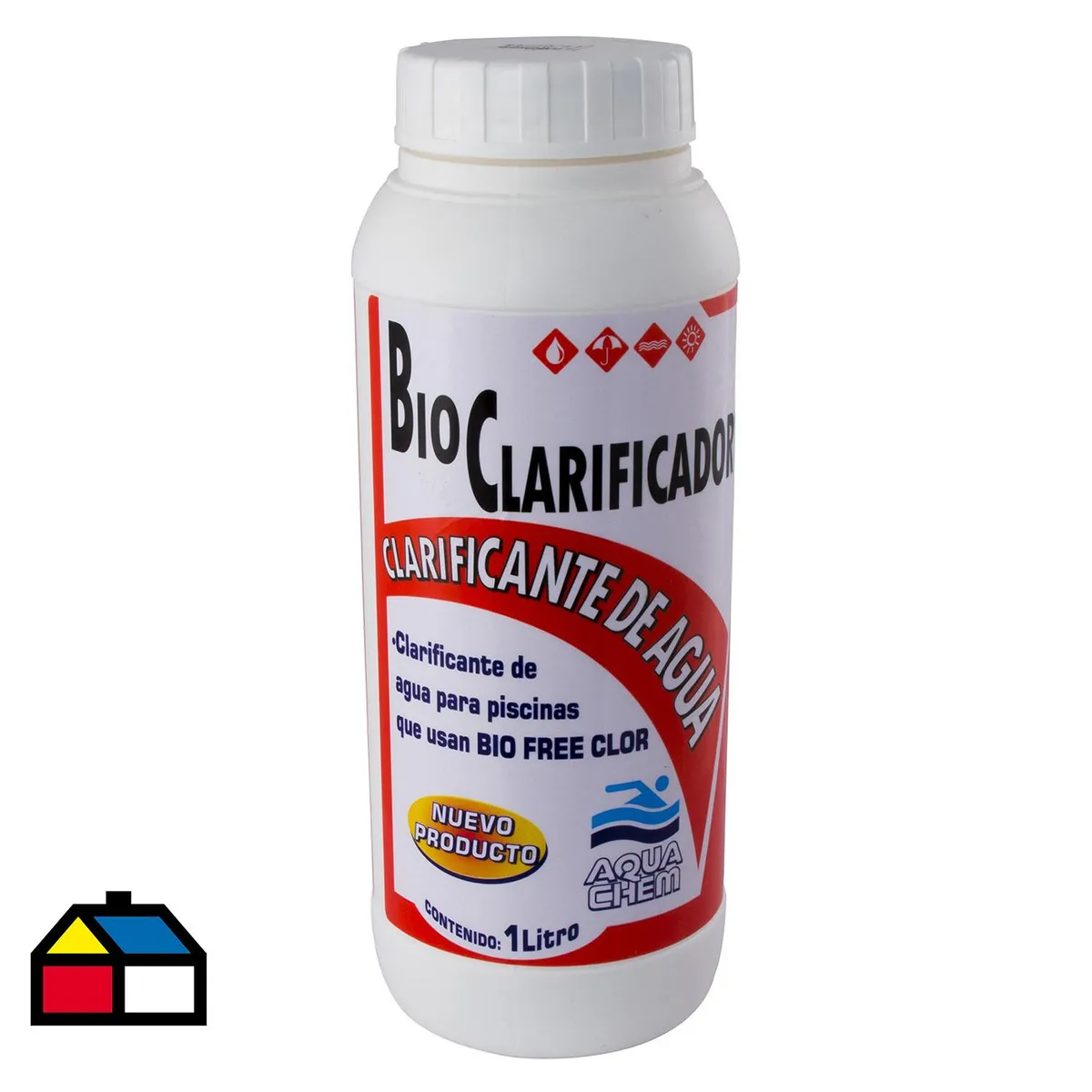 AQUACHEM - Clarificador para Piscina Líquido 1 l Frasco (plástico/vidrio)