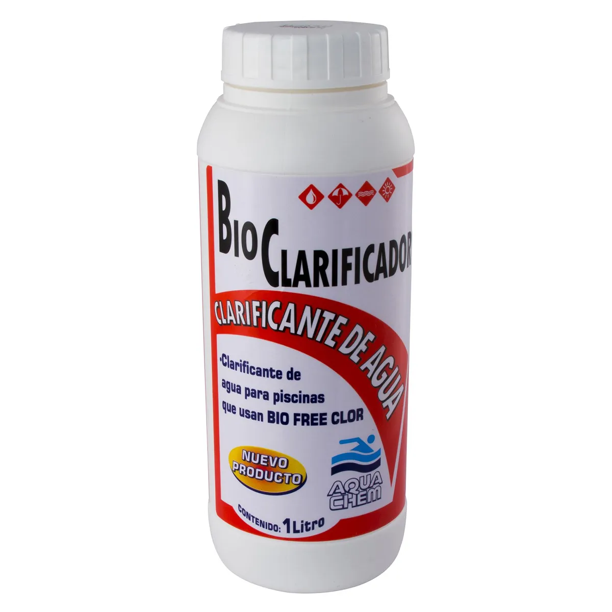 AQUACHEM - Clarificador para Piscina Líquido 1 l Frasco (plástico/vidrio)