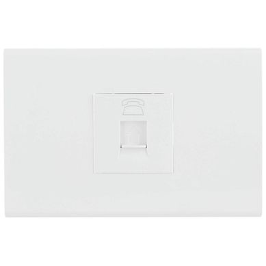 Toma telefnica RJ11 10 A blanco