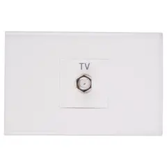 HALUX - Toma coaxial TV 10 A blanco