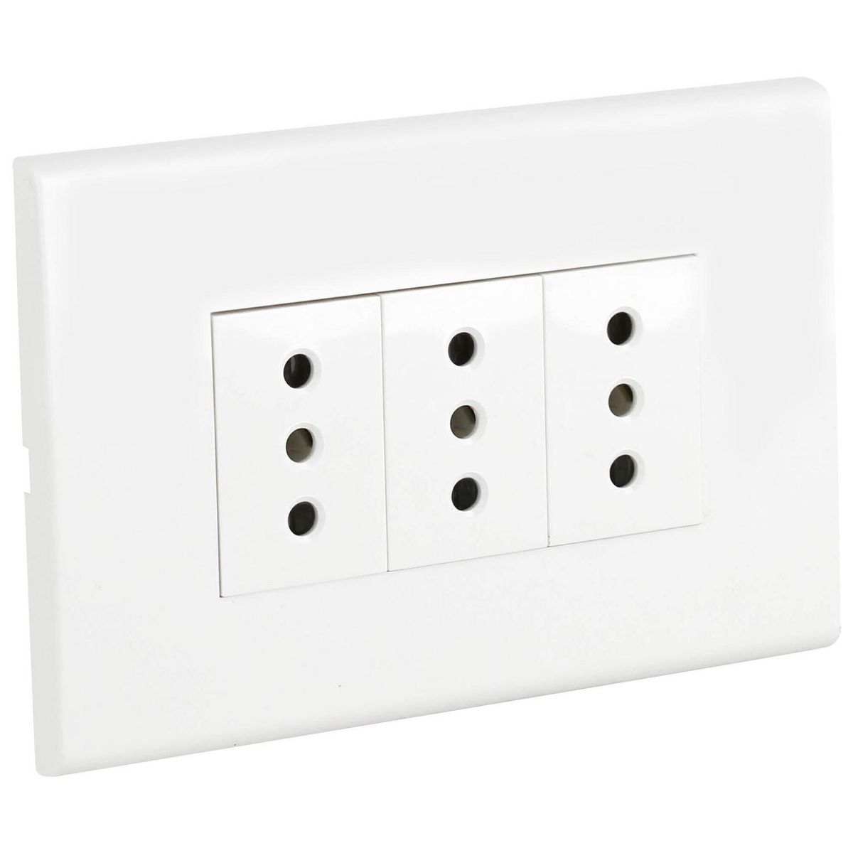 HALUX - Tomacorriente triple 10 A Blanco