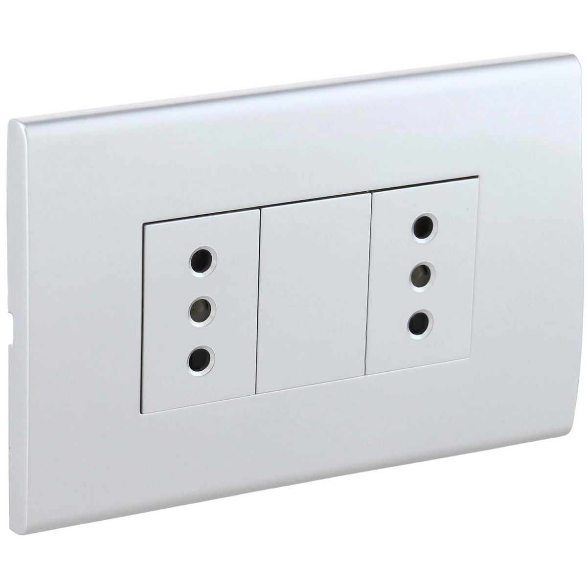 HALUX - Tomacorriente doble 10 A Gris