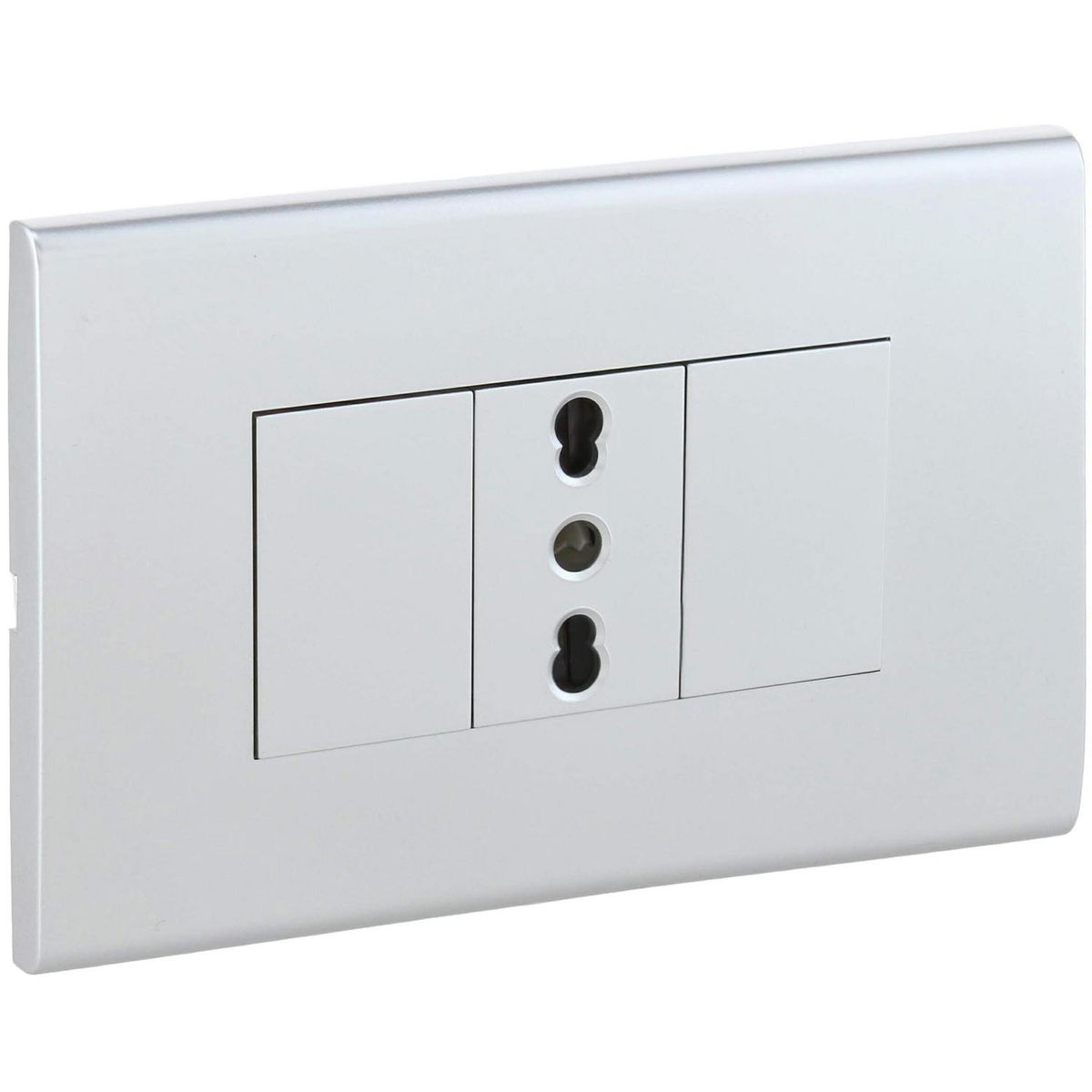 HALUX - Tomacorriente simple 10 A Gris