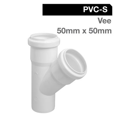 Vee PVC-S Bco c/goma 50mm x 50mm Blanco 1u