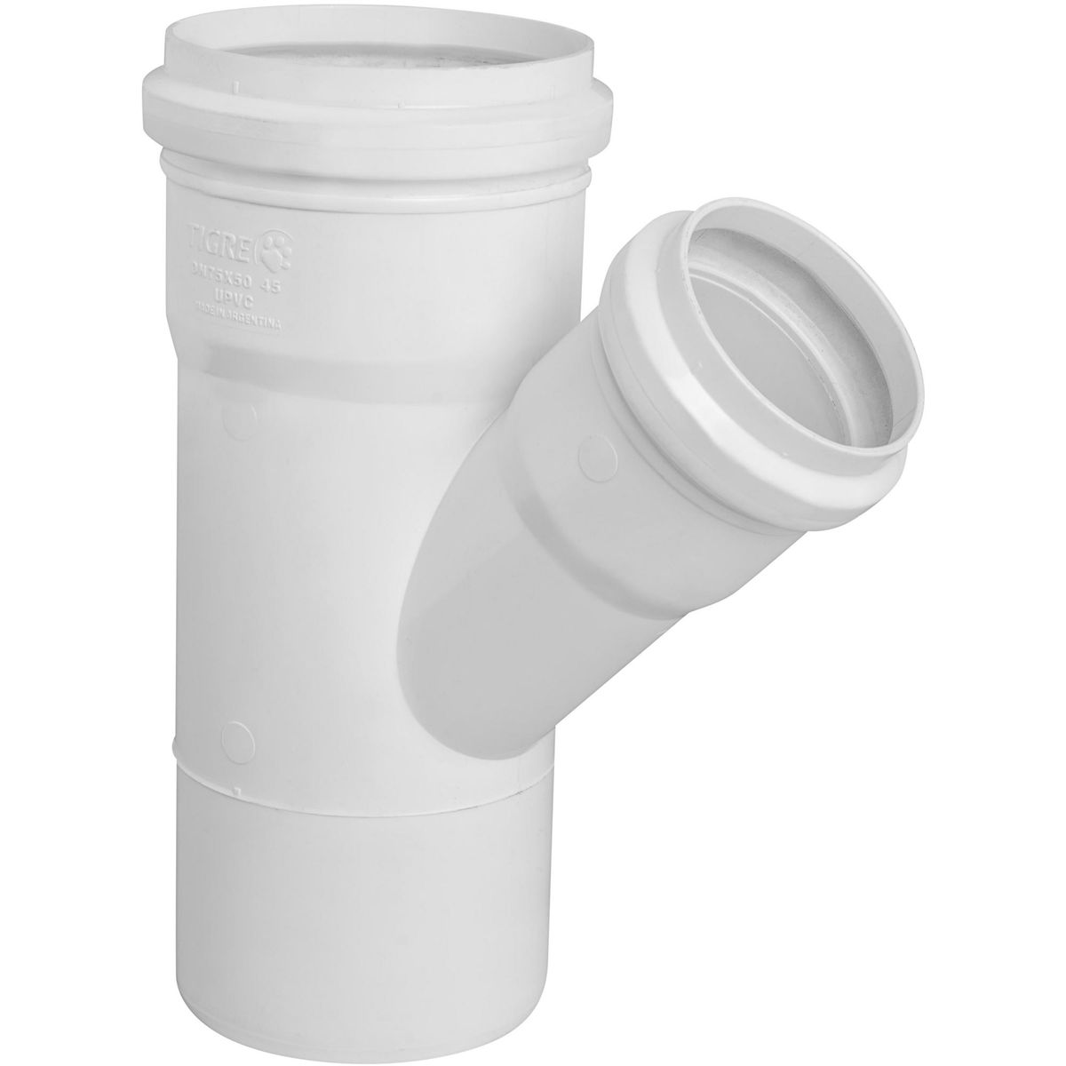 TIGRE - Vee Reducción PVC-S Bco c/goma 75mm x 50mm Blanco 1u