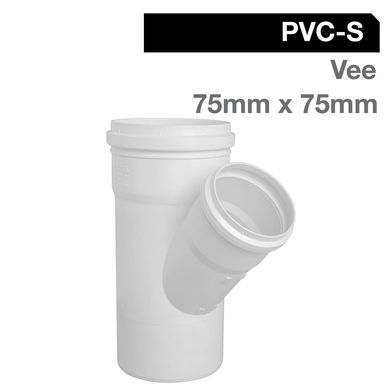 Vee PVC-S Bco c/goma 75mm x 75mm Blanco 1u