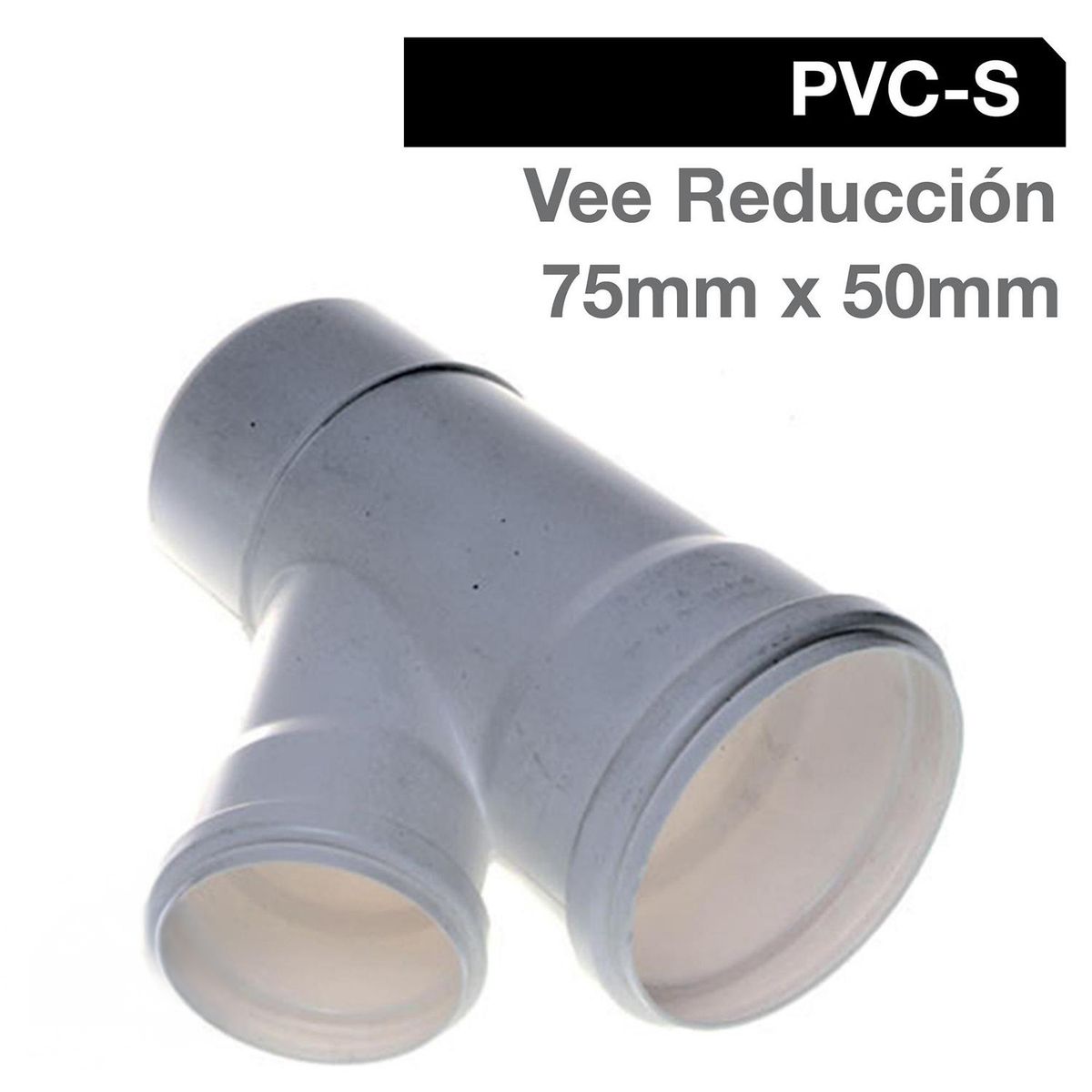 TIGRE - Vee Reducción PVC-S Bco c/goma 110mm x 40mm Blanco 1u