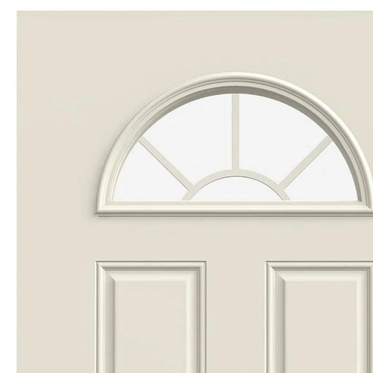 HOLZTEK - Puerta Exterior Acero Media Luna Blanco