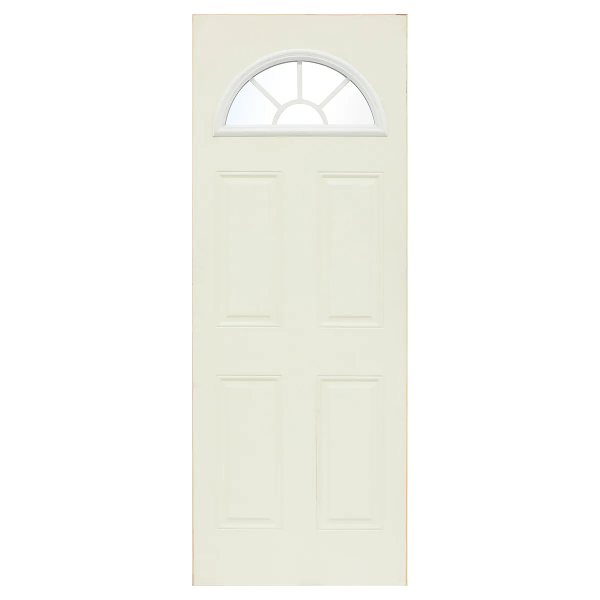 HOLZTEK - Puerta Exterior Acero Media Luna Blanco