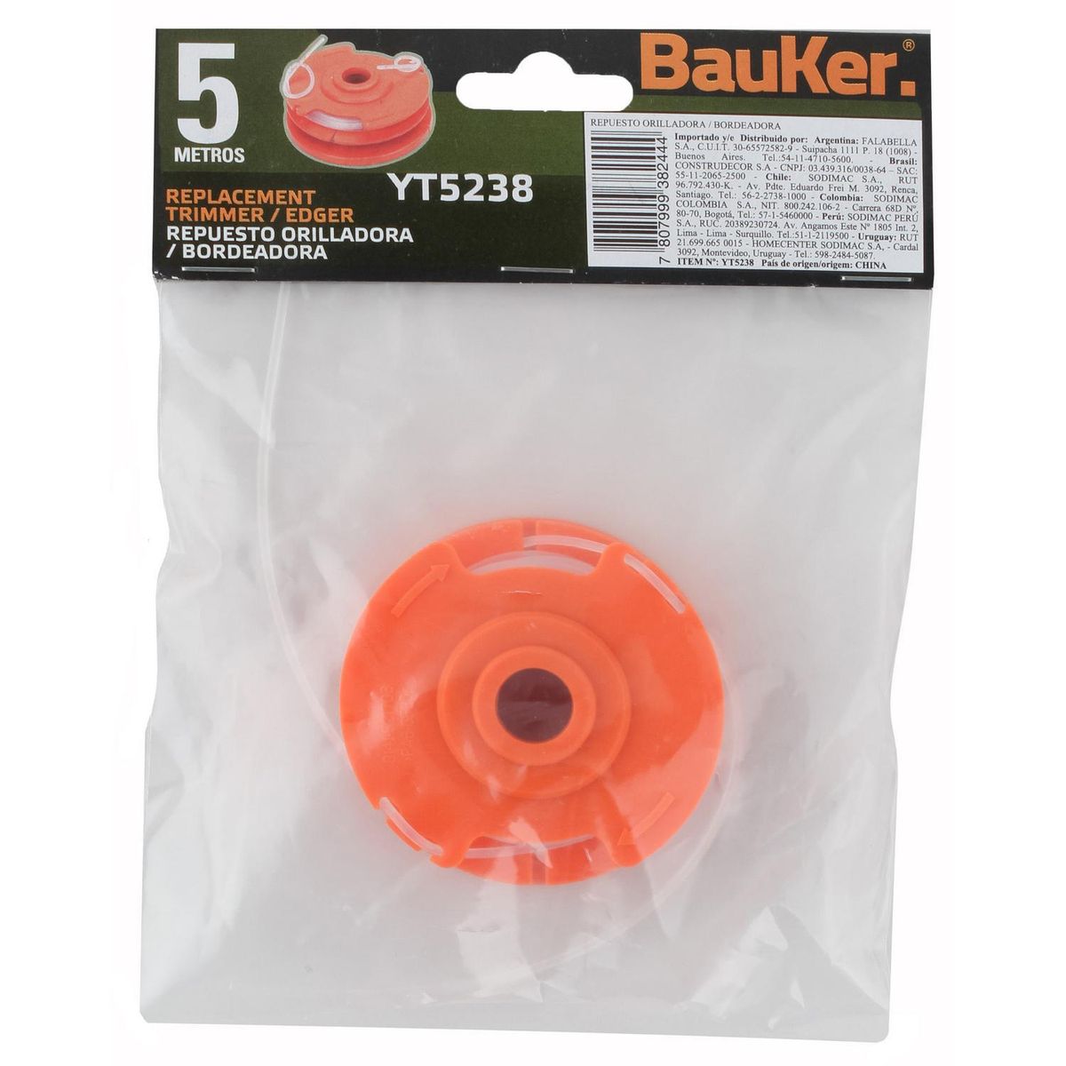 BAUKER - Carrete Repuesto Para Orilladora Eléctrica 550W