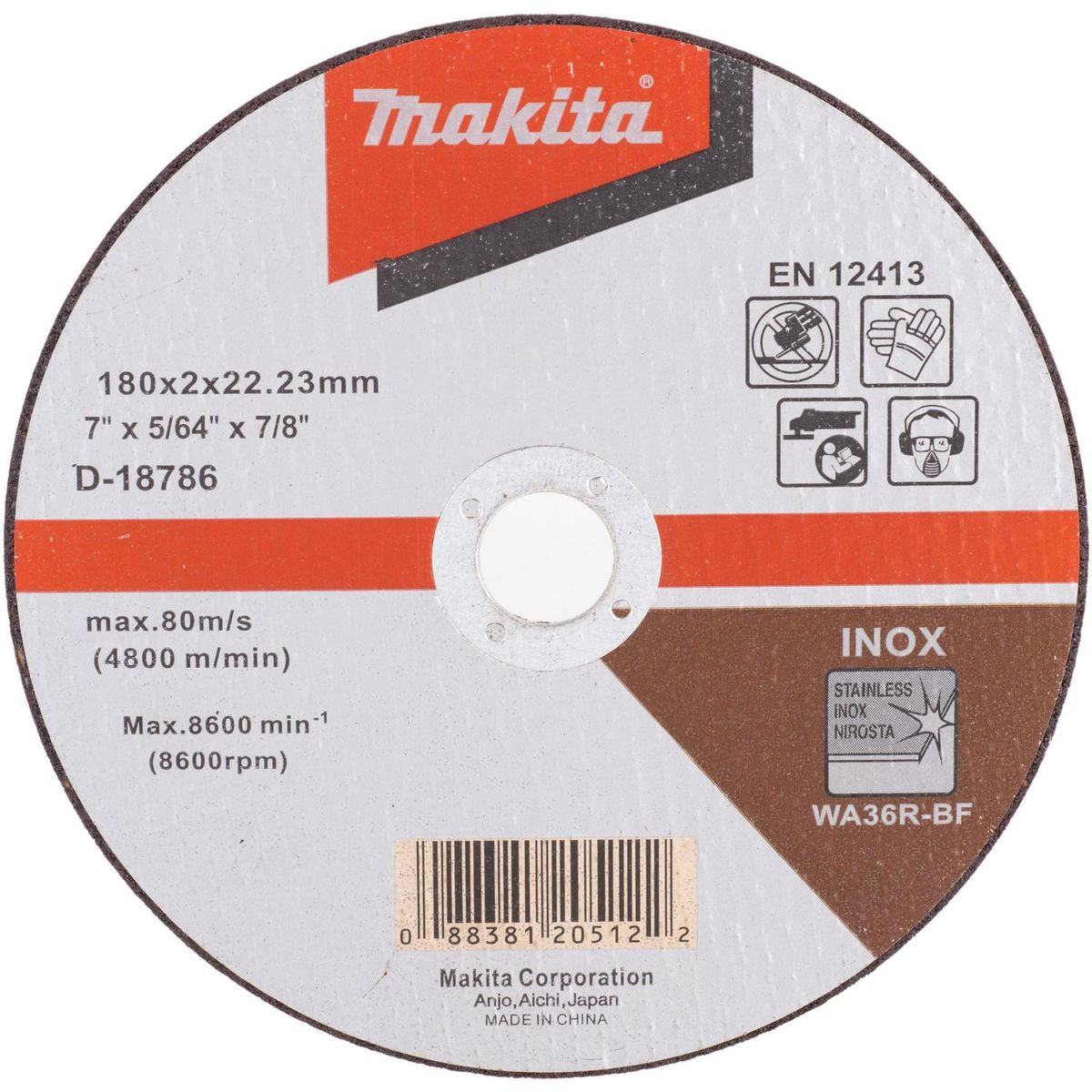 MAKITA - Disco De Corte 7" Acero