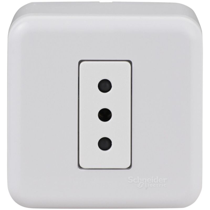 SCHNEIDER ELECTRIC - Tomacorriente simple de sobreponer 10 A Genesis